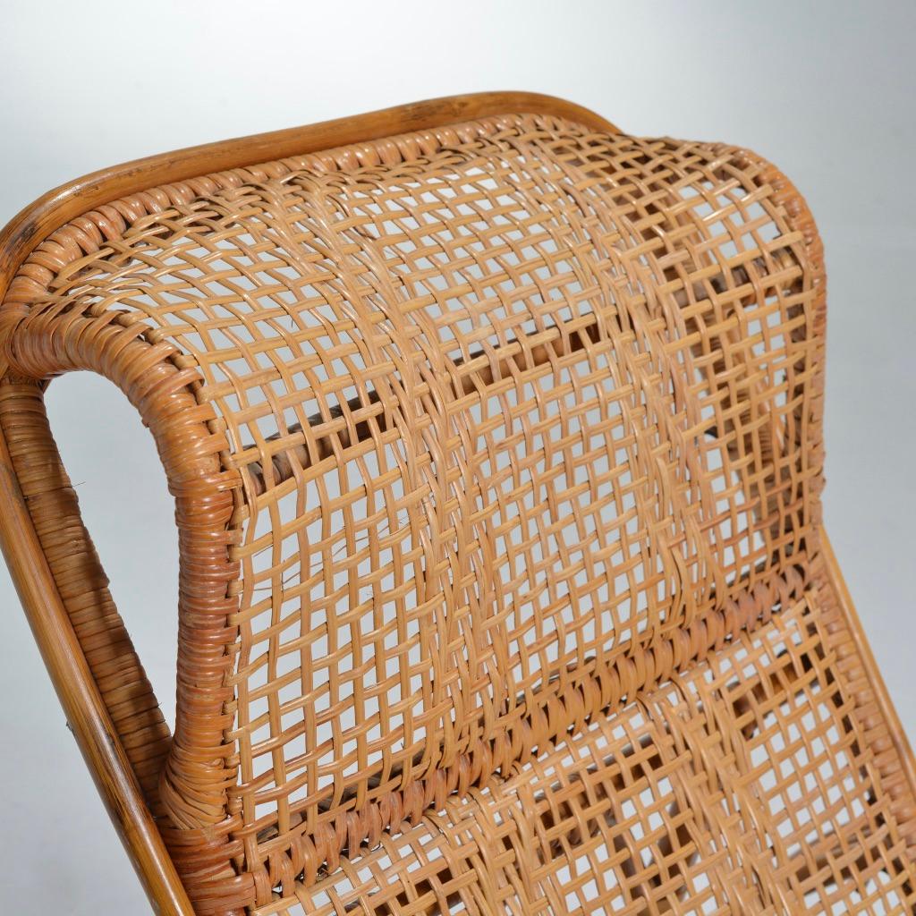 wicker lounge chair vintage