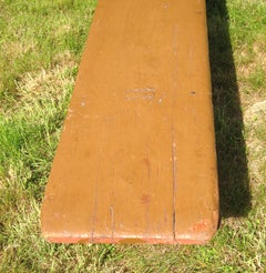 1920s Wonderful Pine Bench Golden Putty Color over Old Red Wash