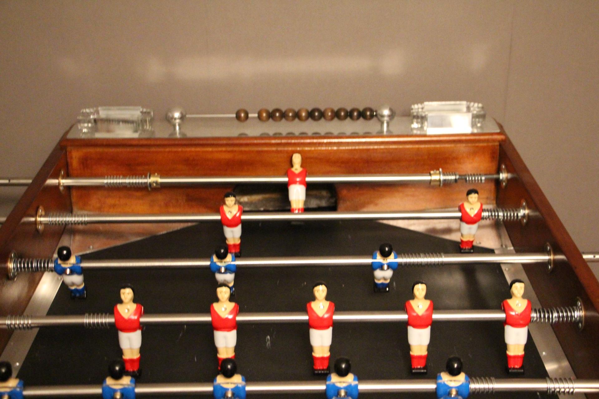 1920s Wood and Aluminum Foosball Table 4