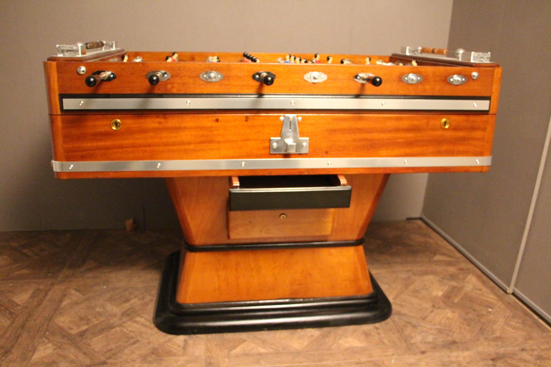 1920s Wood and Aluminum Foosball Table 1