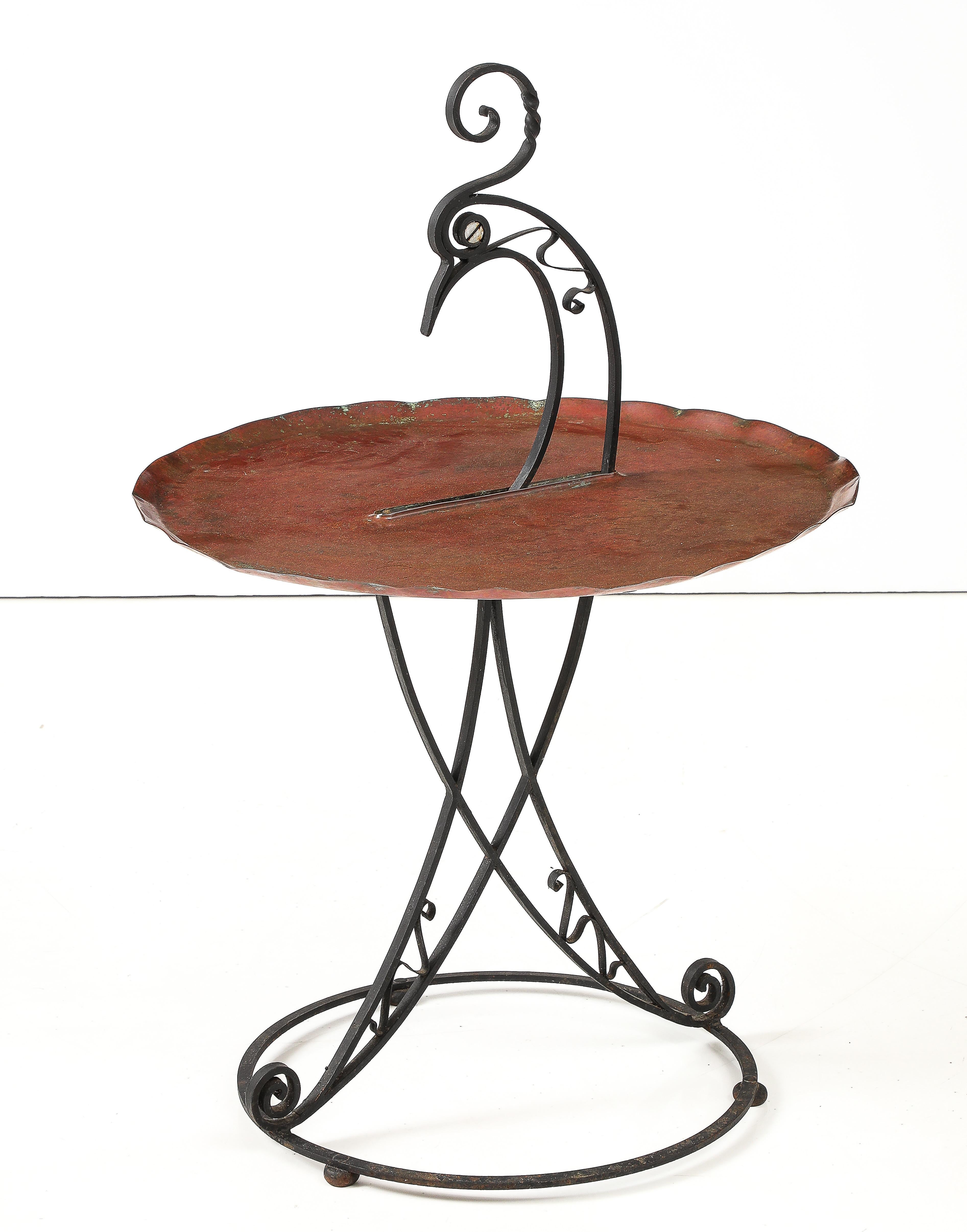 1920's wrought iron occasional table For Sale 4