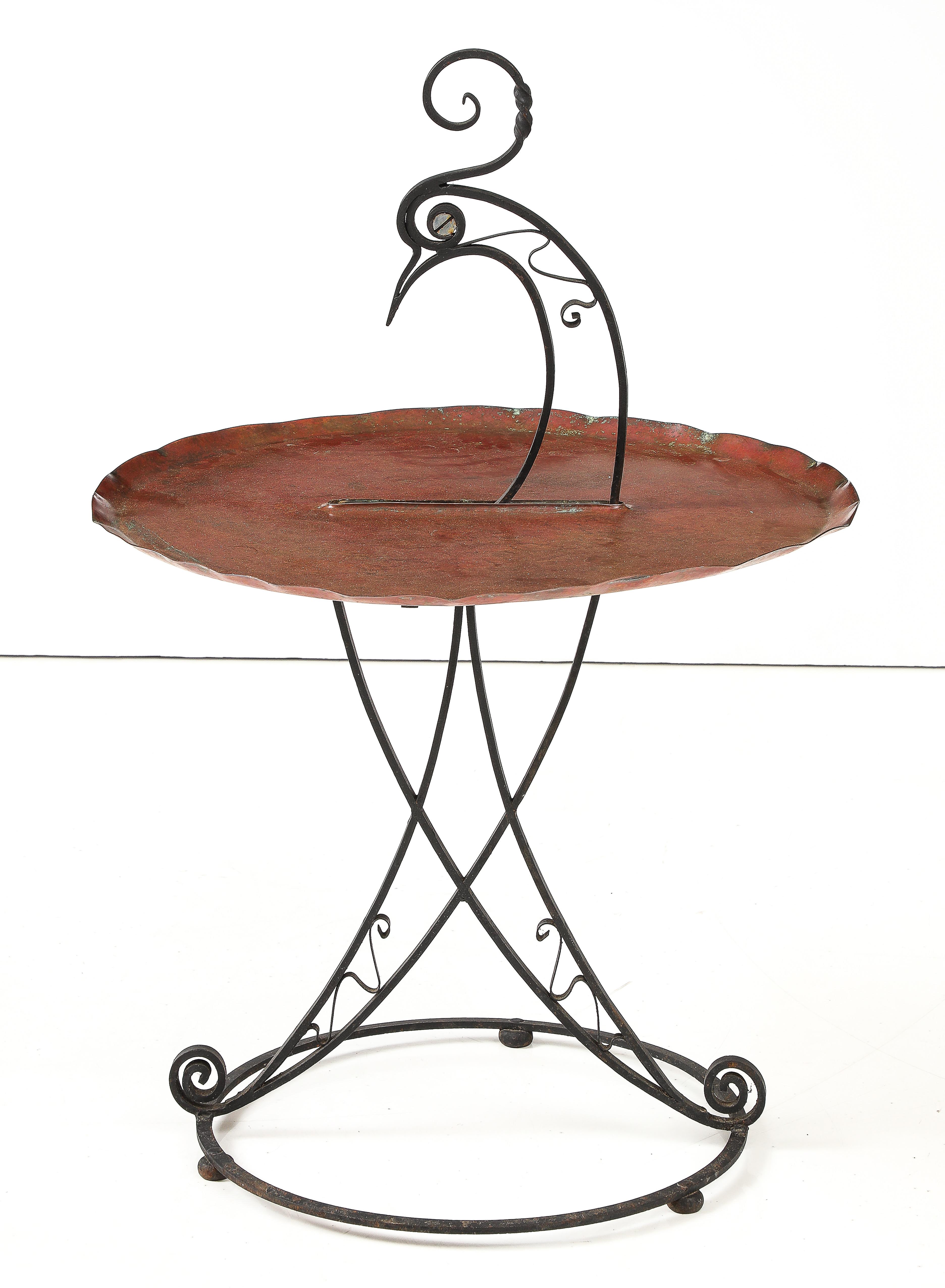 1920's wrought iron occasional table For Sale 6