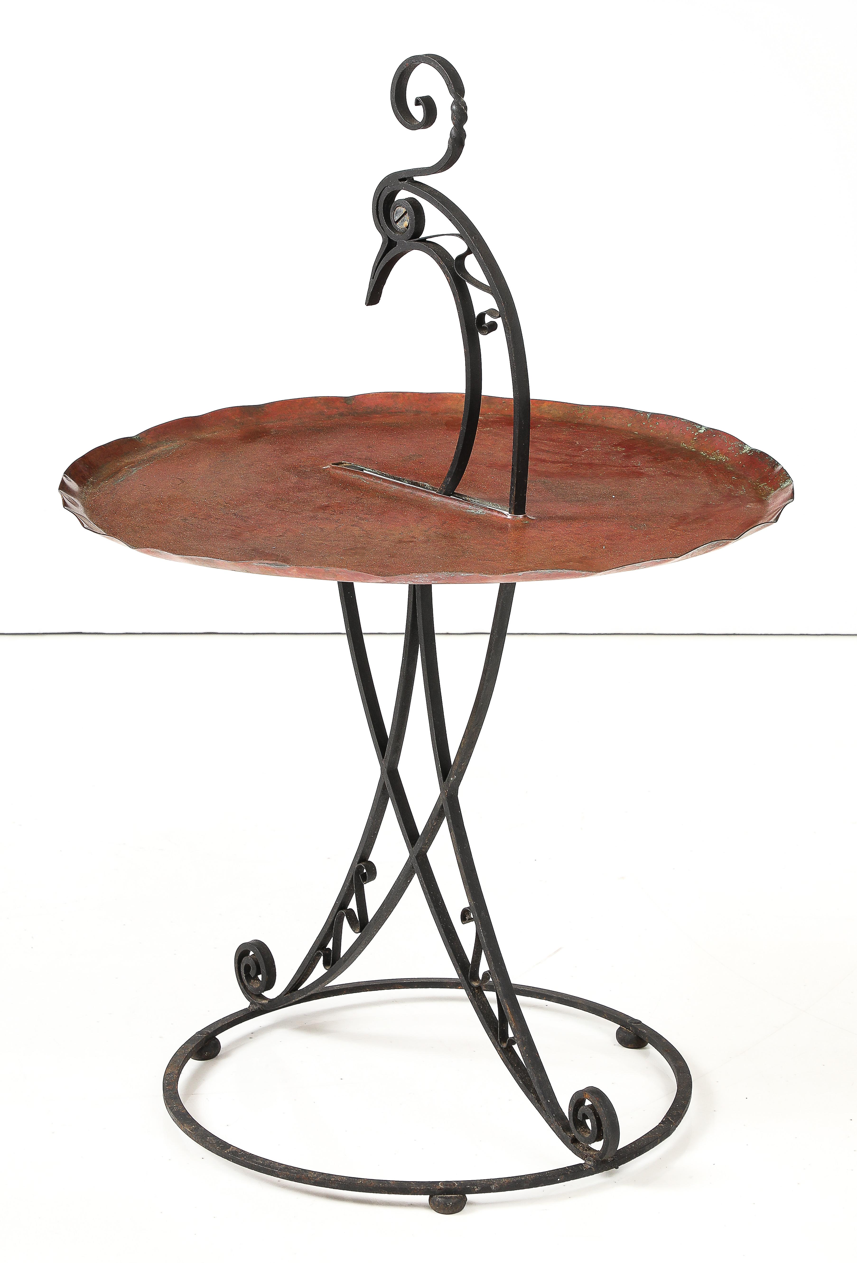 1920's wrought iron occasional table For Sale 7