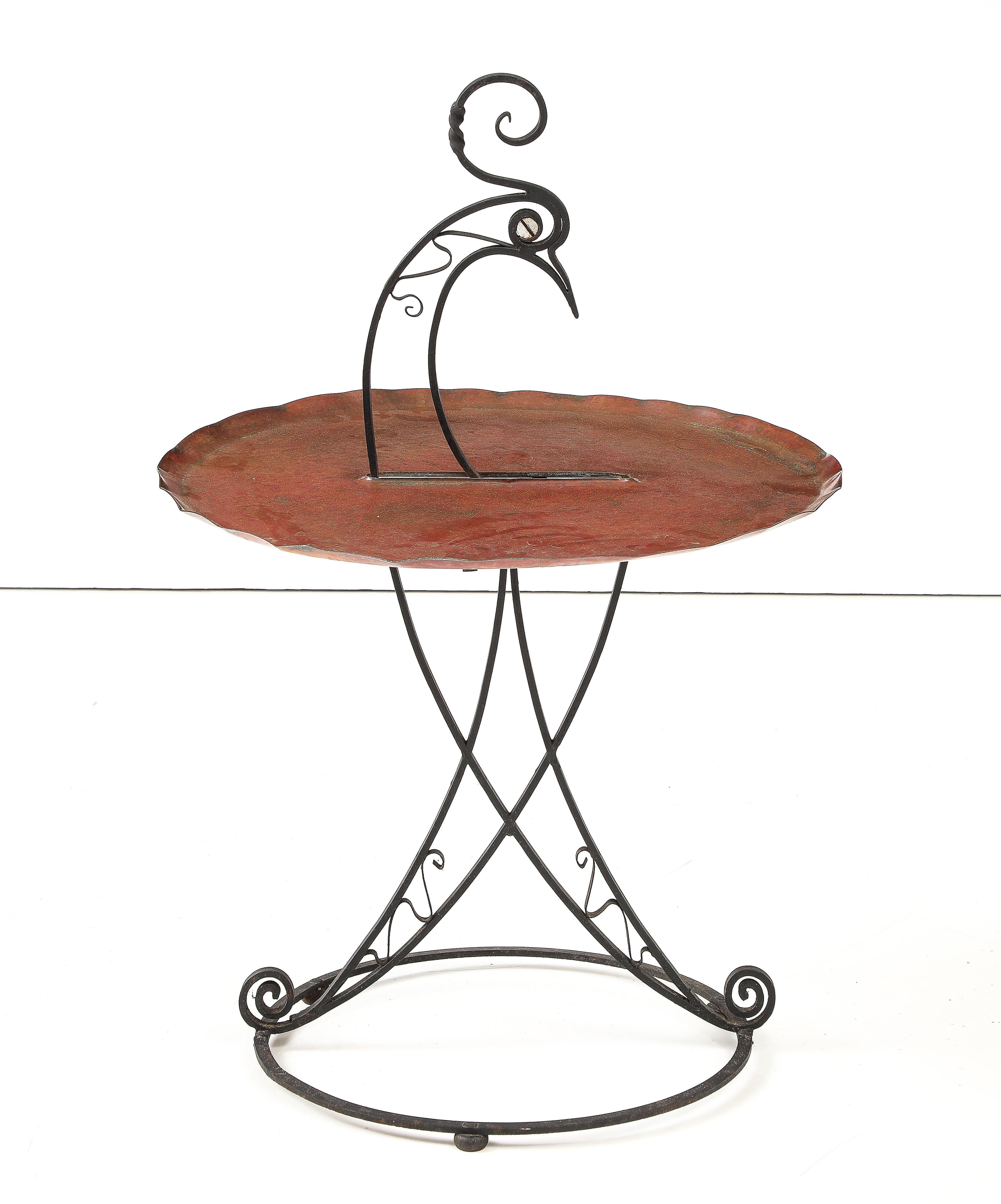 1900's Wrought iron one of a kind occasional table 
Hand made 
