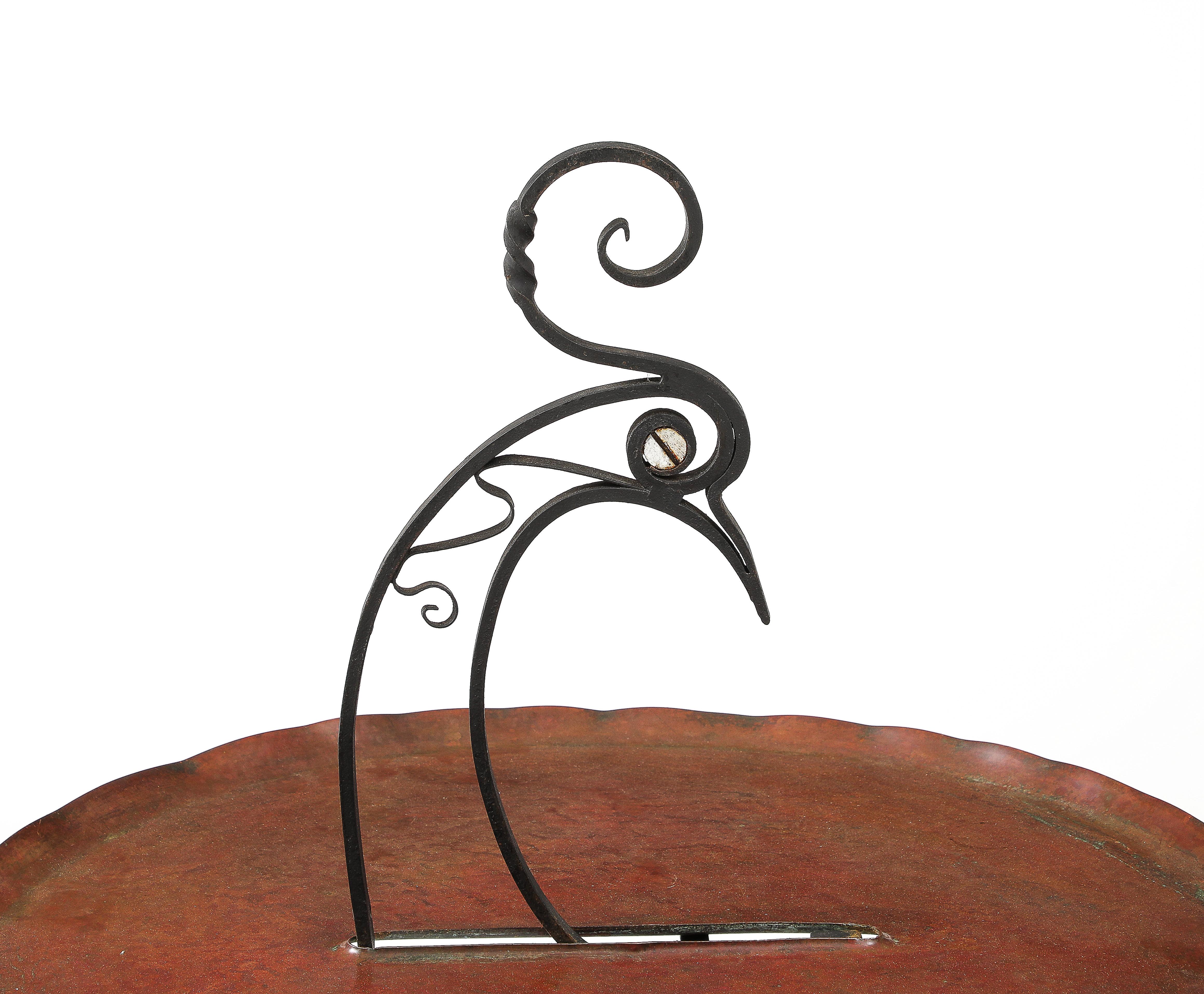 French 1920's wrought iron occasional table For Sale