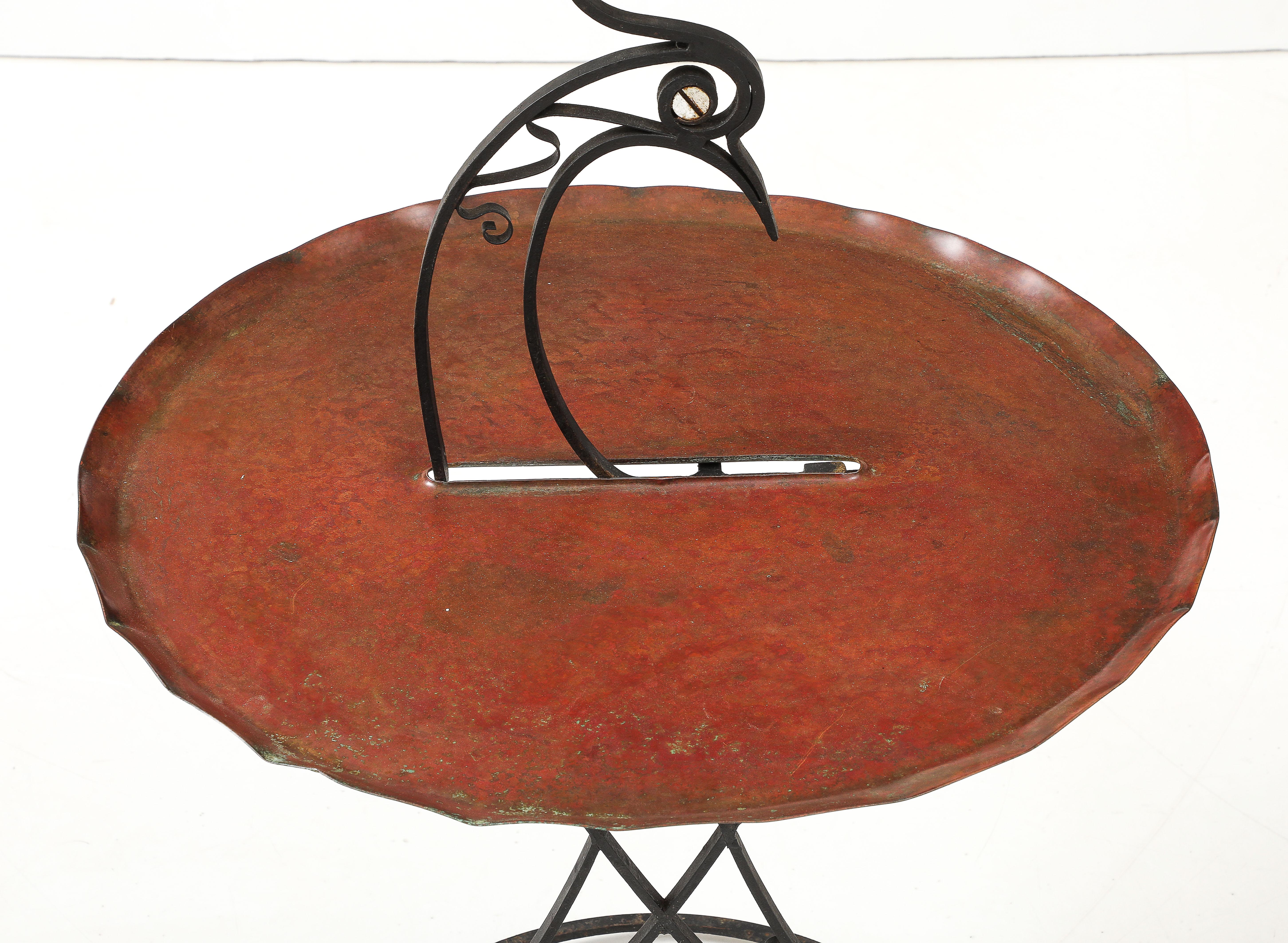 1920's wrought iron occasional table In Good Condition For Sale In New York, NY