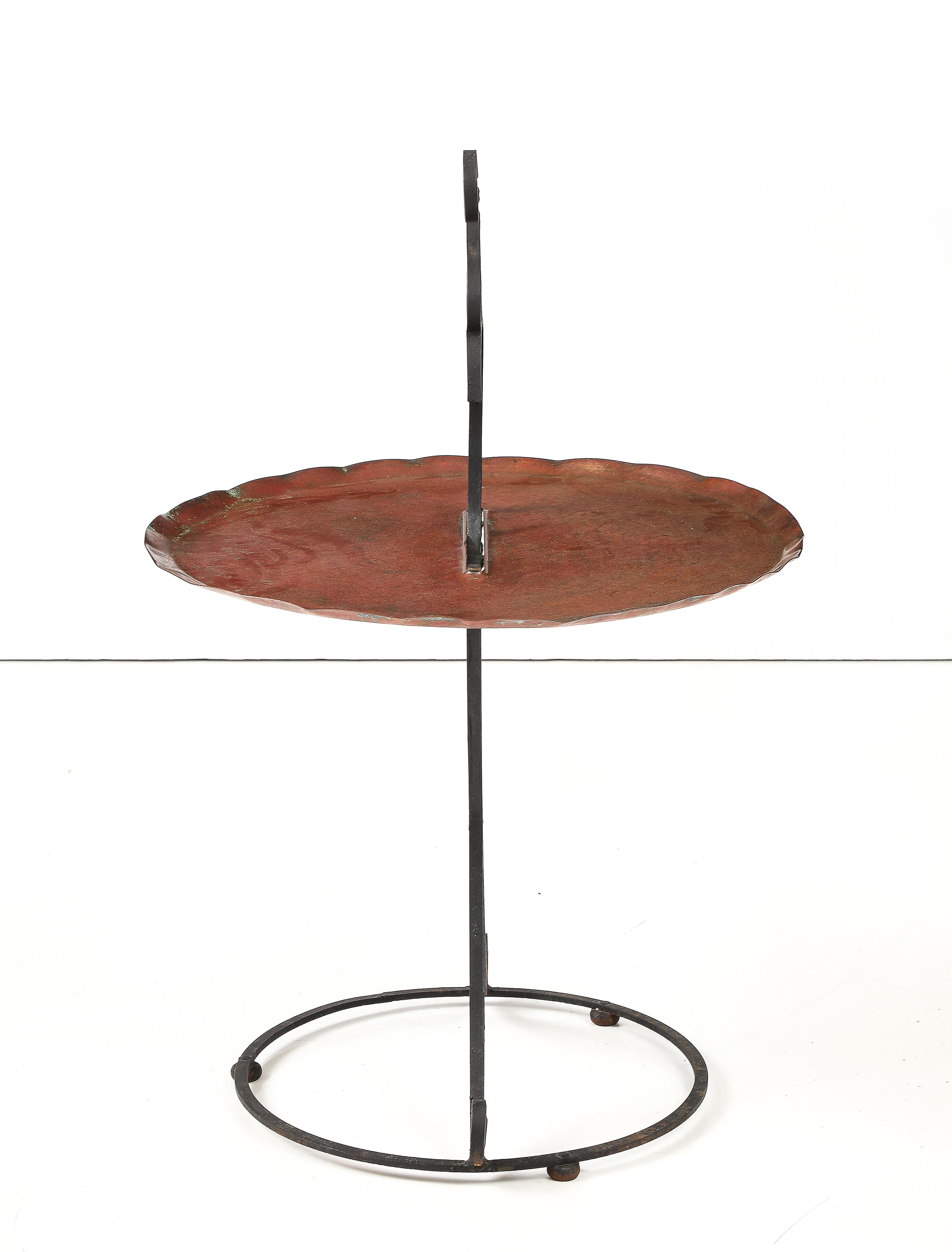 1920's wrought iron occasional table For Sale 3