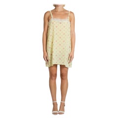 Combinaison en coton jaune et rose des années 1920