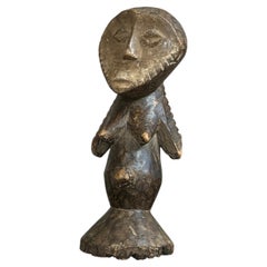 1920s-1940s Lega Style African Tribal Wood Female Figure・Primitive