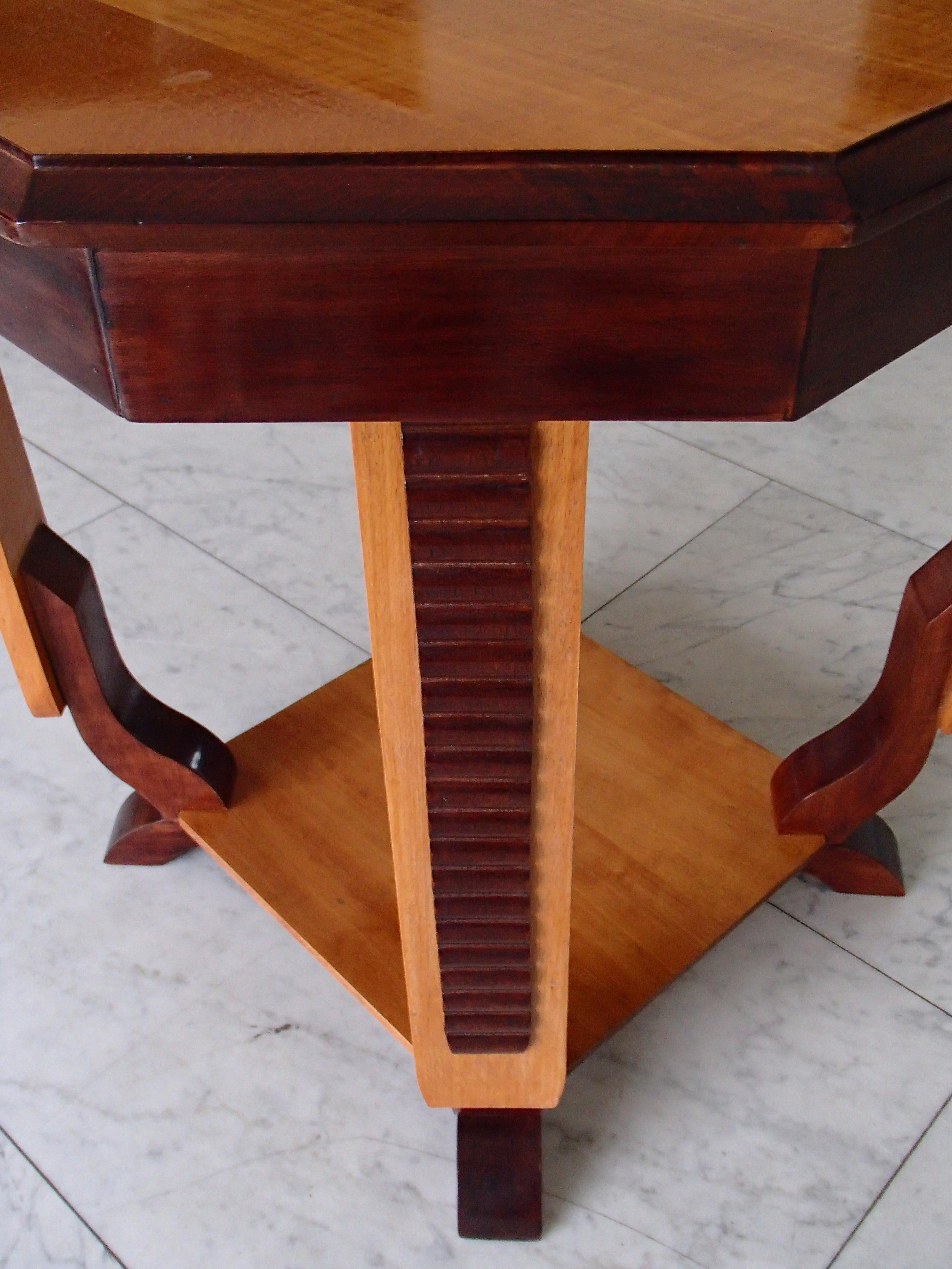 Art Deco 1920s Squaire Two Tone Table For Sale