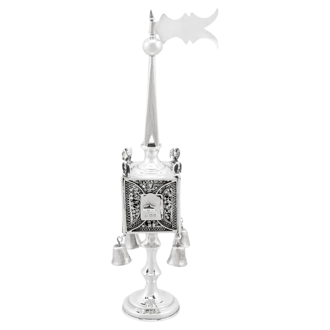 1921 Sterling Silver Spice Tower For Sale