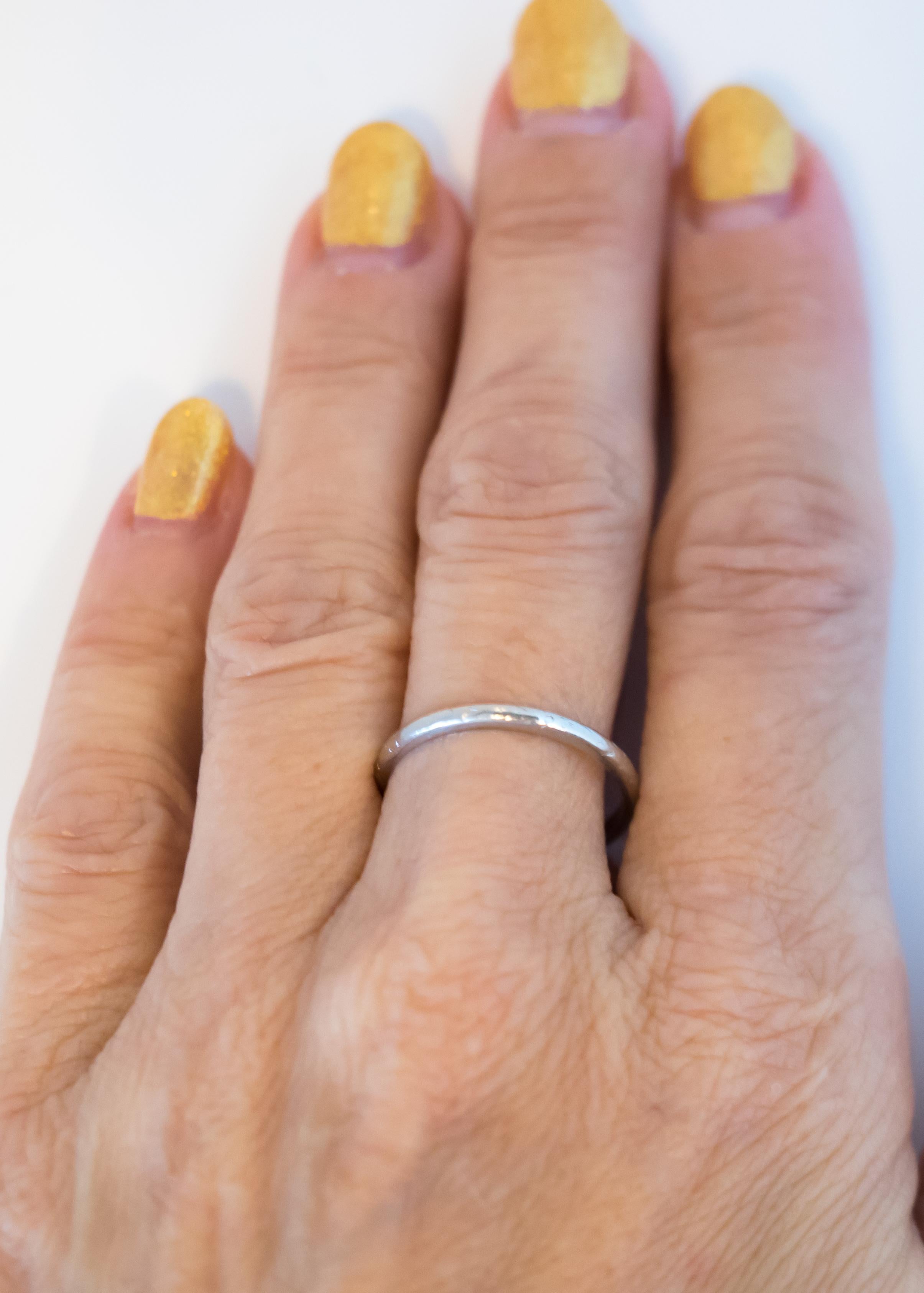 Women's 1921 Art Deco Platinum Wedding Band Ring