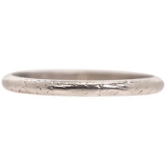 1921 Art Deco Platinum Wedding Band Ring