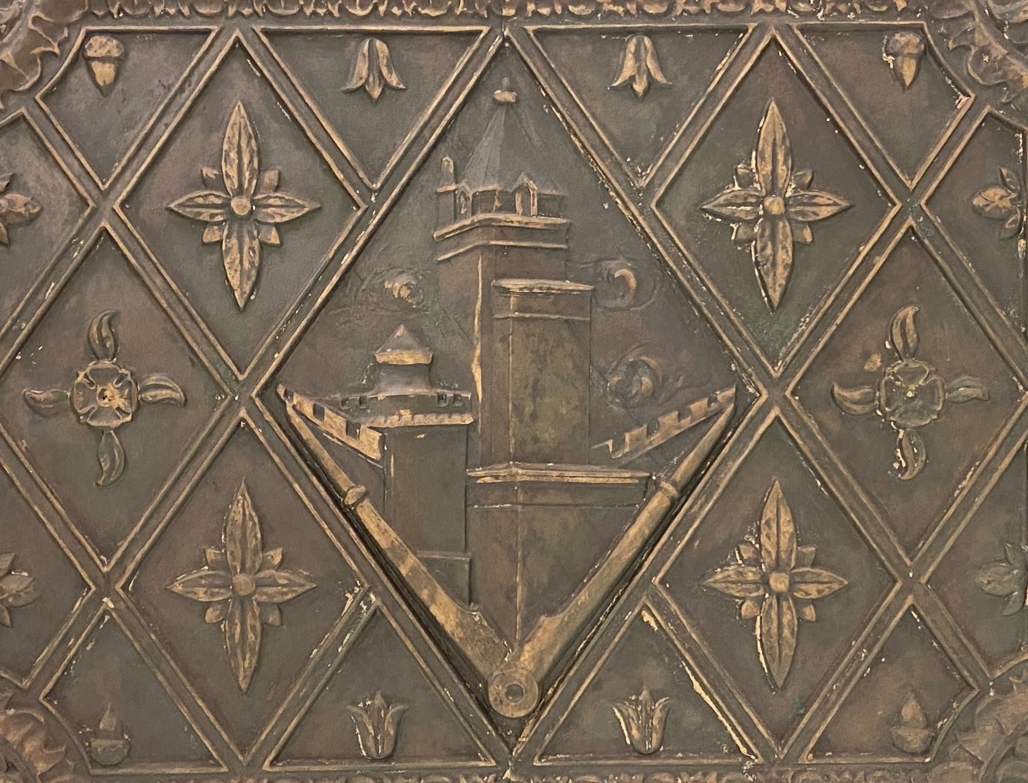 1921 Copper Panel Plaque from the NYC Crown Building Facade 2