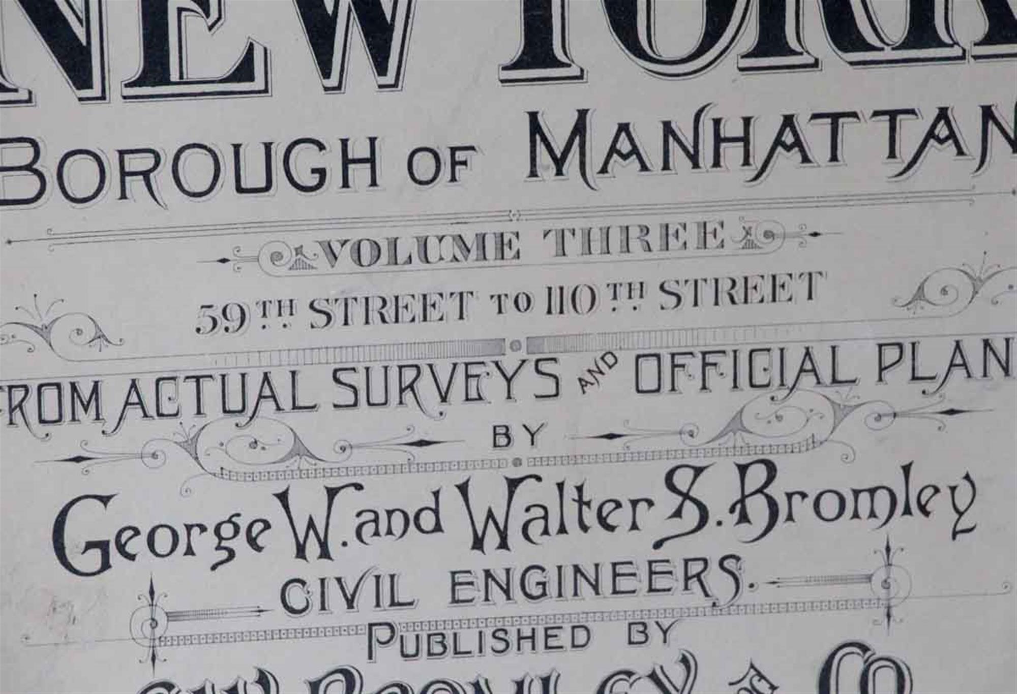Industrial 1921 Framed Borough of Manhattan Atlas Title Page