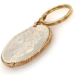 1921, Morgan Liberty Dollar Keychain in Yellow Gold Keychain