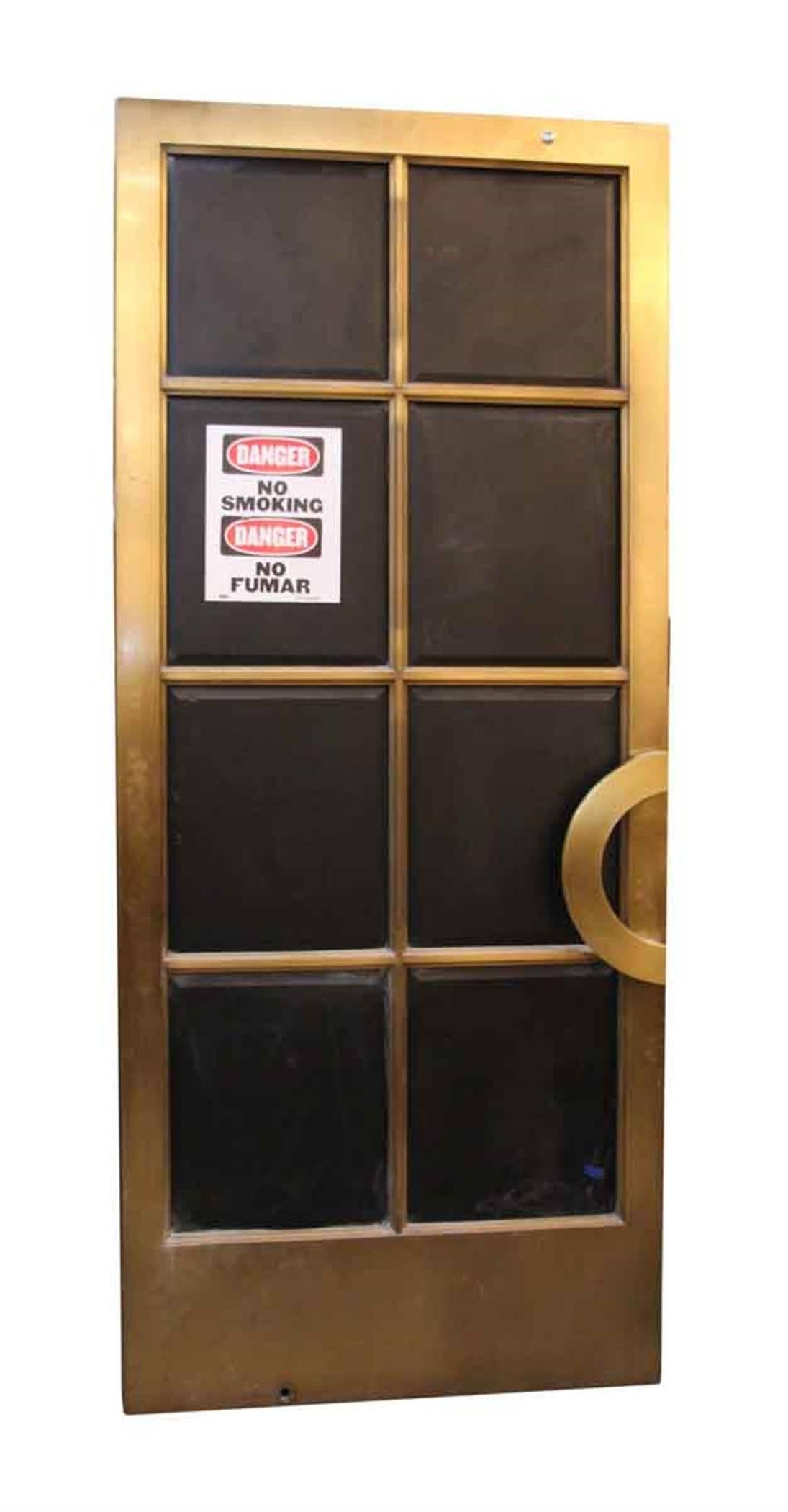 American 1921 Pair of Bronze Art Deco Doors with Beveled Glass from the Crown Building