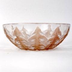 1921 René Lalique - Bowl Pissenlit Glass With Sepia Patina - Dandelion