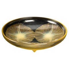 1921 René Lalique, Bowl Volubilis Yellow Opalescent Glass