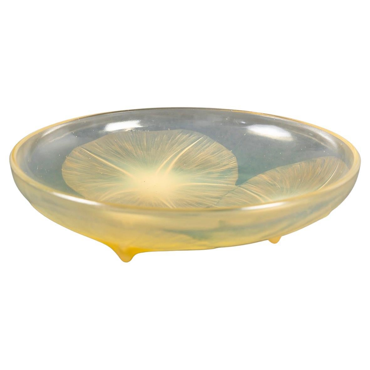 1921 René Lalique - Cuenco Volubilis Vidrio Opalescente Amarillo en venta