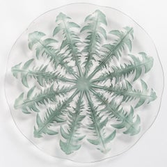 1921 René Lalique - Dish Plate Pissenlit Glass With Blue Patina