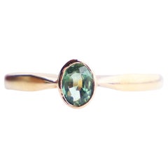 1921 Ring natürlich 0.5ct Grüner Saphir massiv 18K Gold ØUS8 / 1 gr