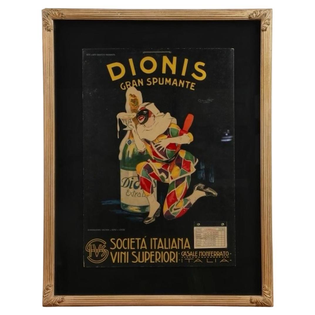 1922 Dionis Gran Spumante Poster litografico di Plinio Codognato