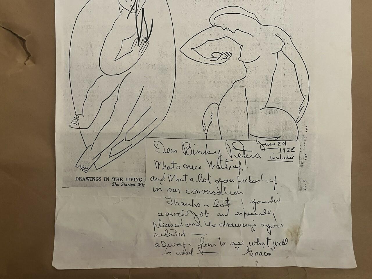 20th Century 1922 Drawing by Grace Spaulding John For Sale