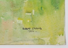 1922 New England Farm Watercolor Painting by Egbert Cadmus