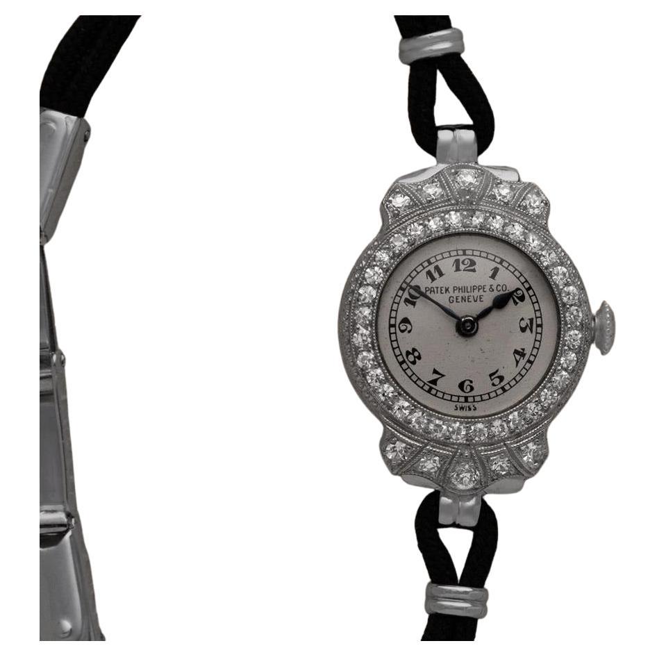 1922 Patek Philippe Likely for Tiffany Vintage Art Nouveau Ladies with Extract For Sale