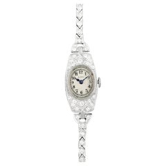 1922 Patek Philippe Antique Ladies Platinum & Diamond Watch - Original
