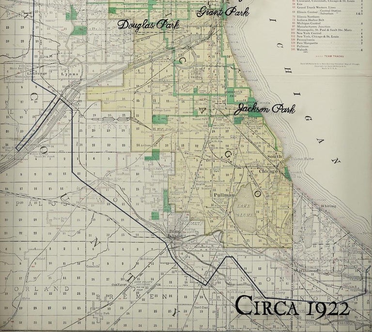 1922 Map Of Chicago Rand Mcnally Standard Railway Map For Sale At 1stdibs