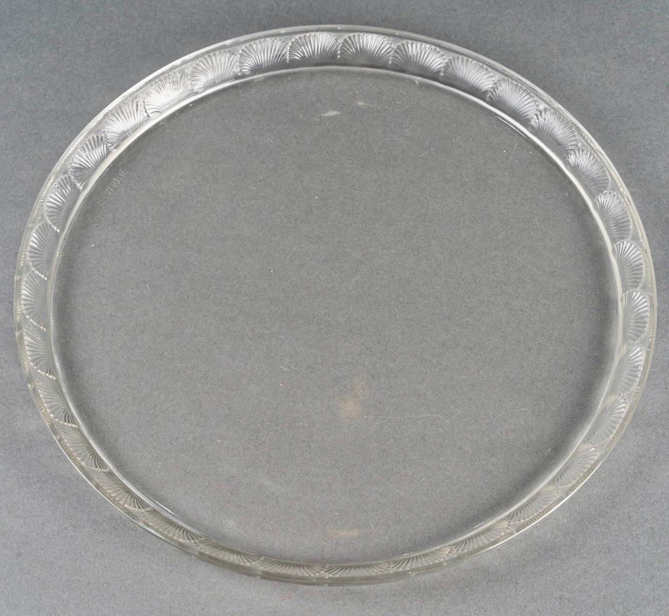 1922 René Lalique Cristalería Coquelicot 6 copas-vasos, bandeja y decantador en venta 3