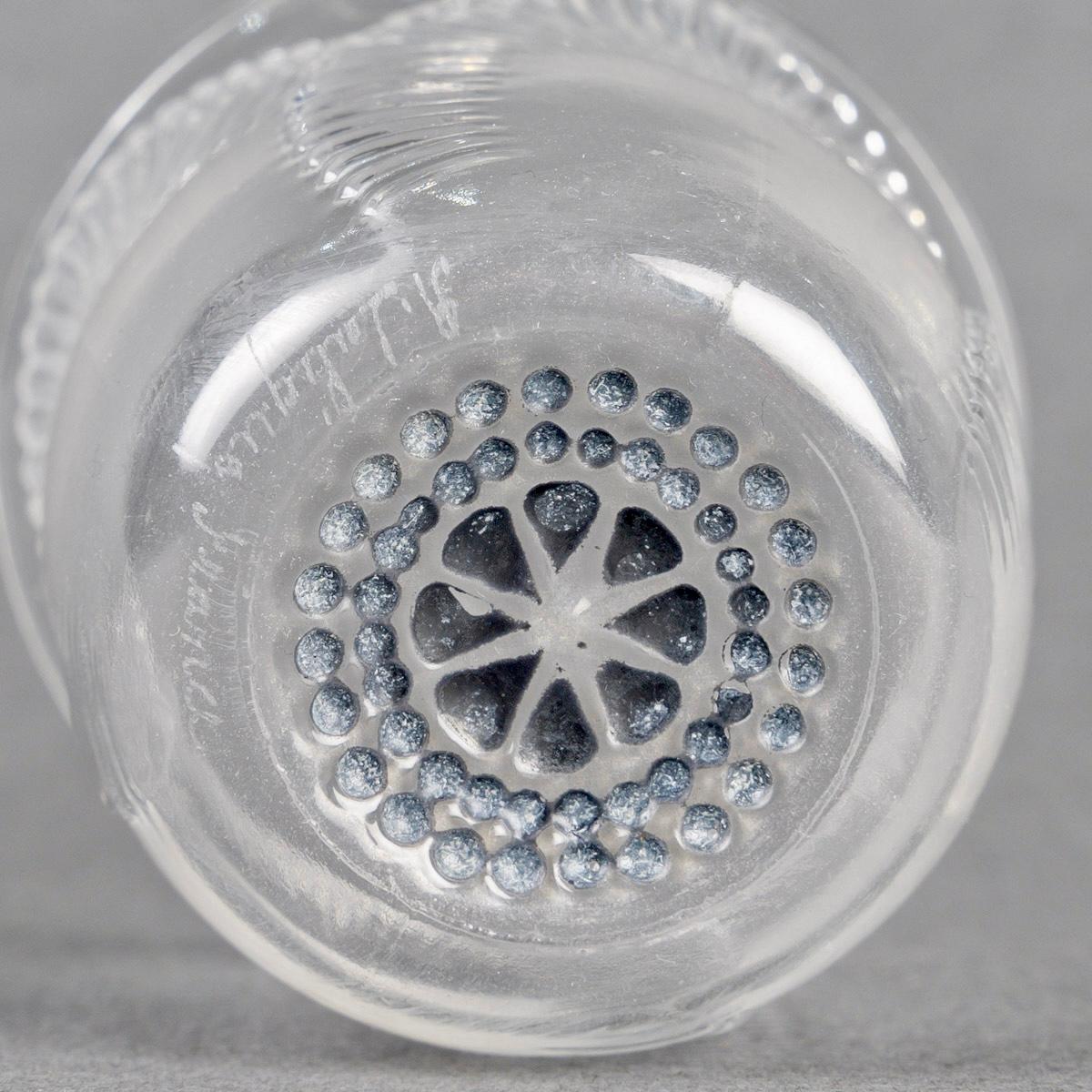 1922 René Lalique Cristalería Coquelicot 6 copas-vasos, bandeja y decantador principios del siglo XX en venta
