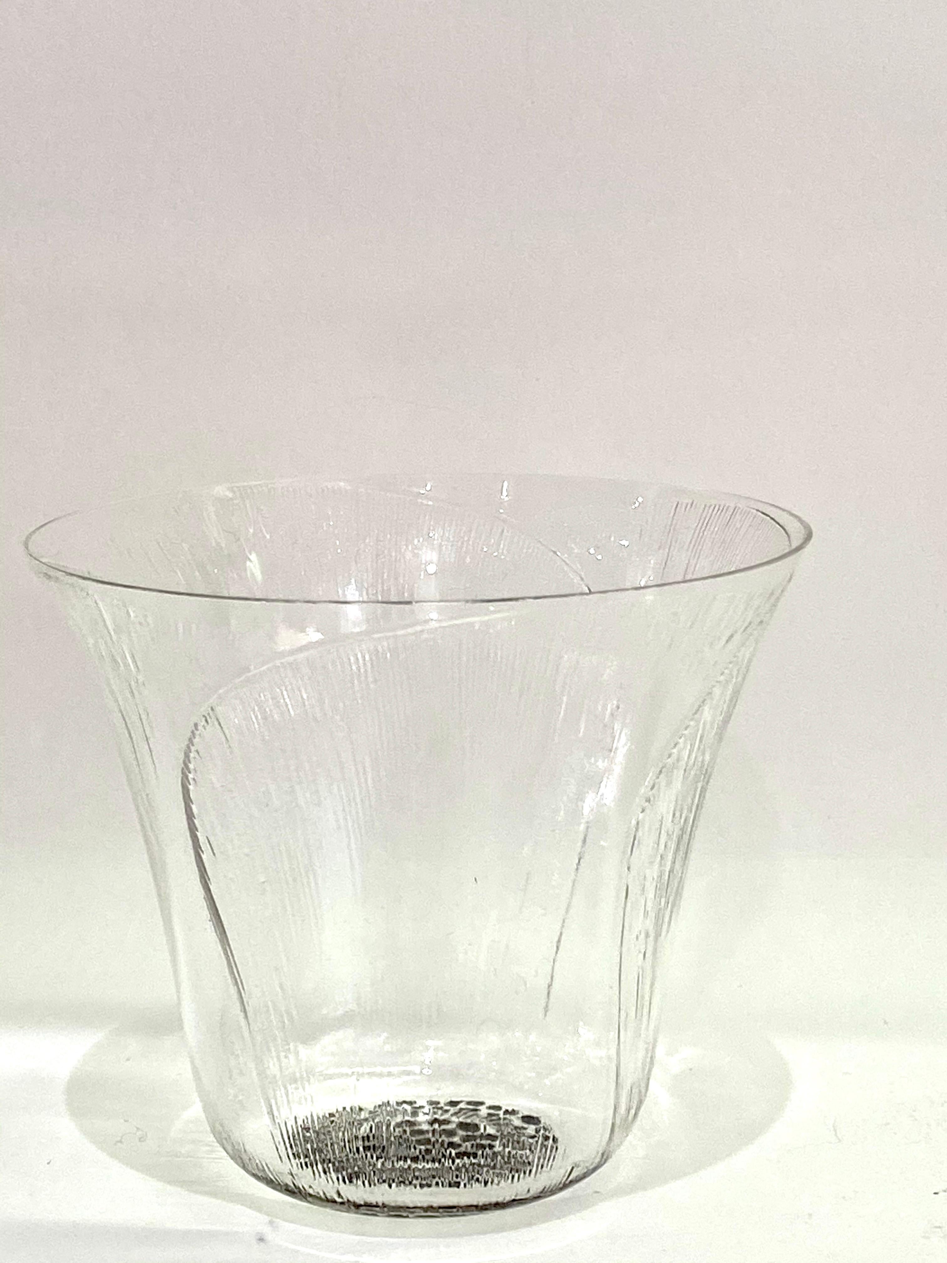 Set of 12 (twelve) drinking glasses cups made by René Lalique in 1922. Model is named 