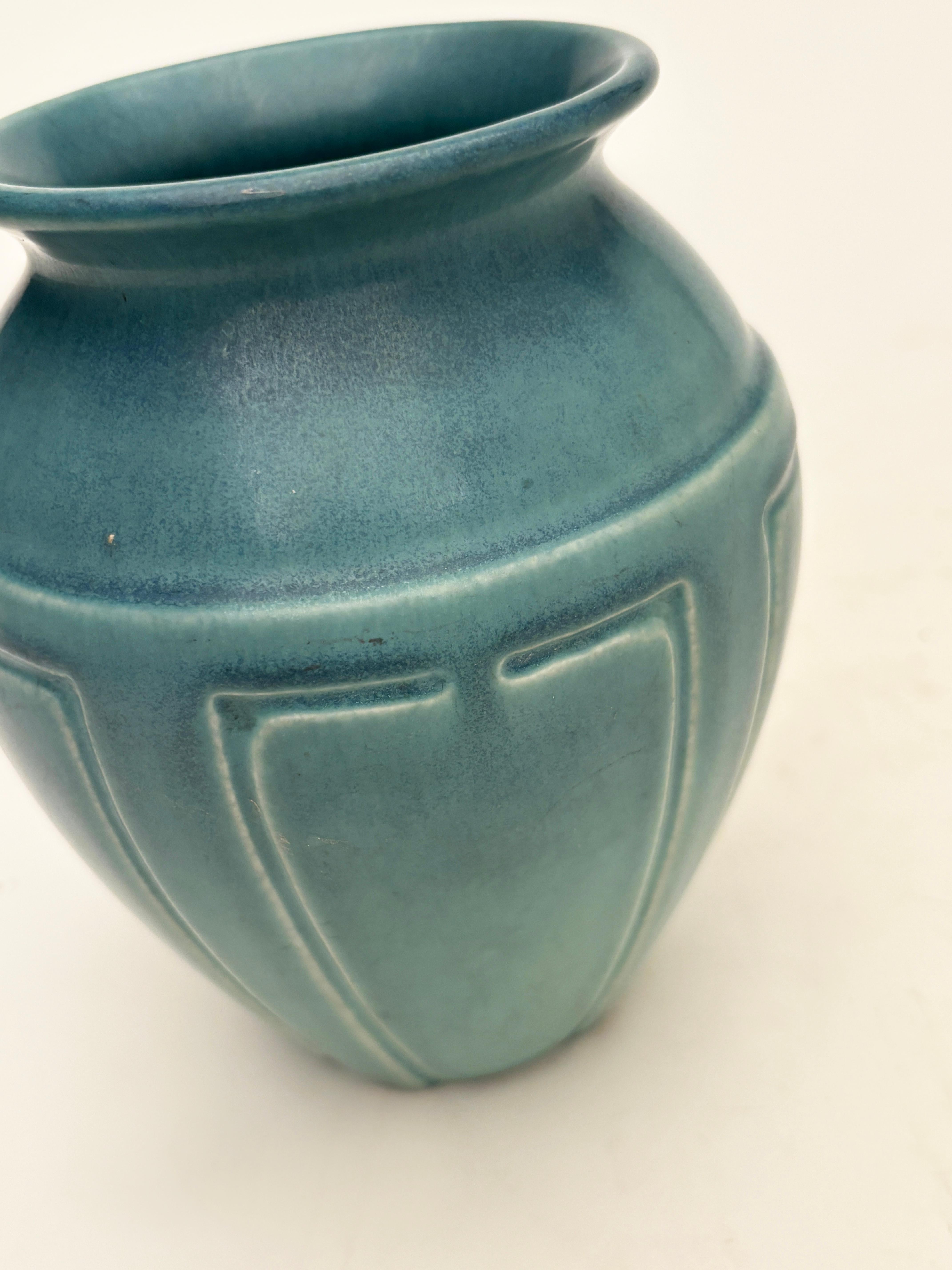 Americano 1922 Rookwood Art Nouveau Verde Turchese Morbido con Pannelli in vendita