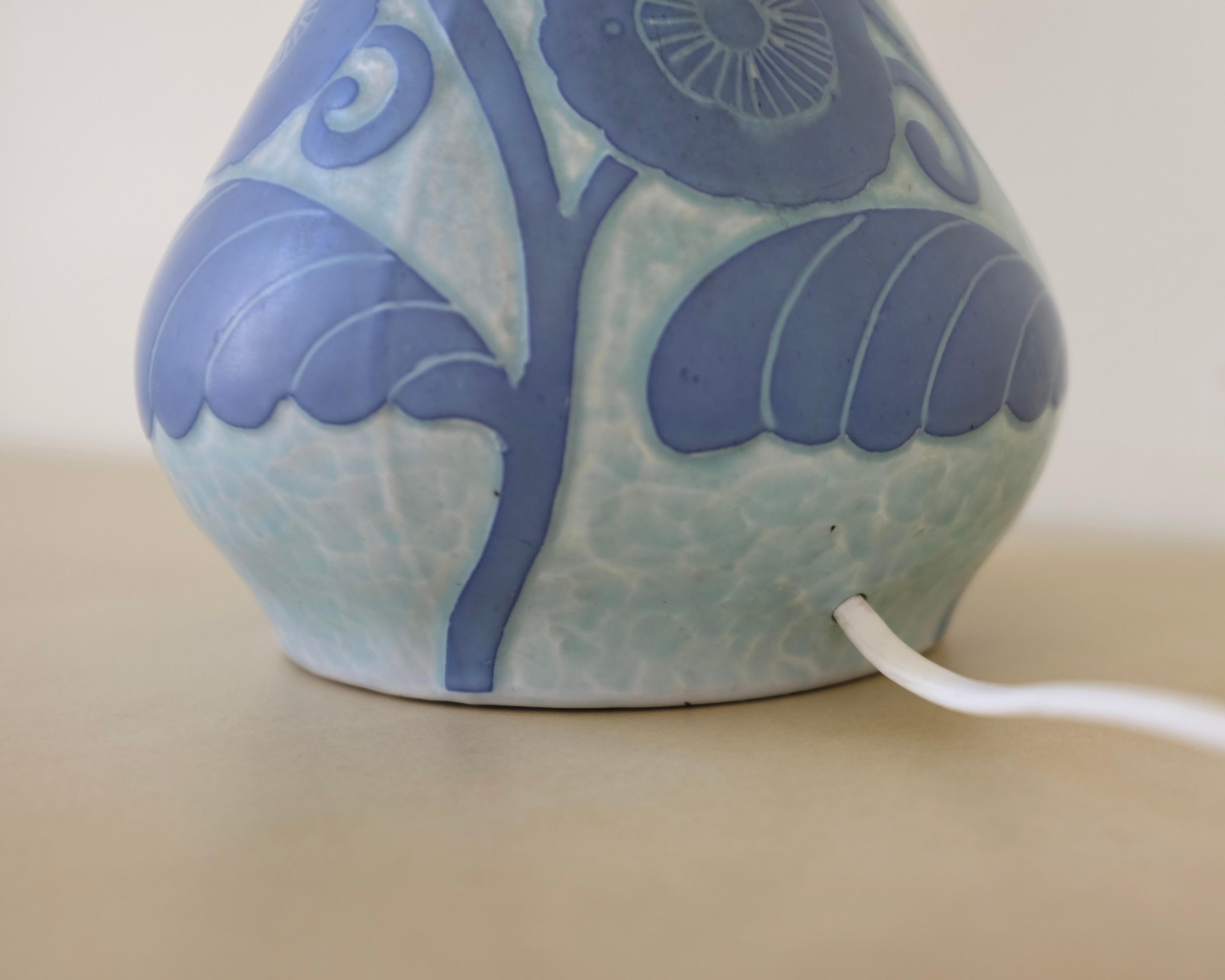 Suédois 1922 Lampe Sgraffito de Josef Ekberg en vente