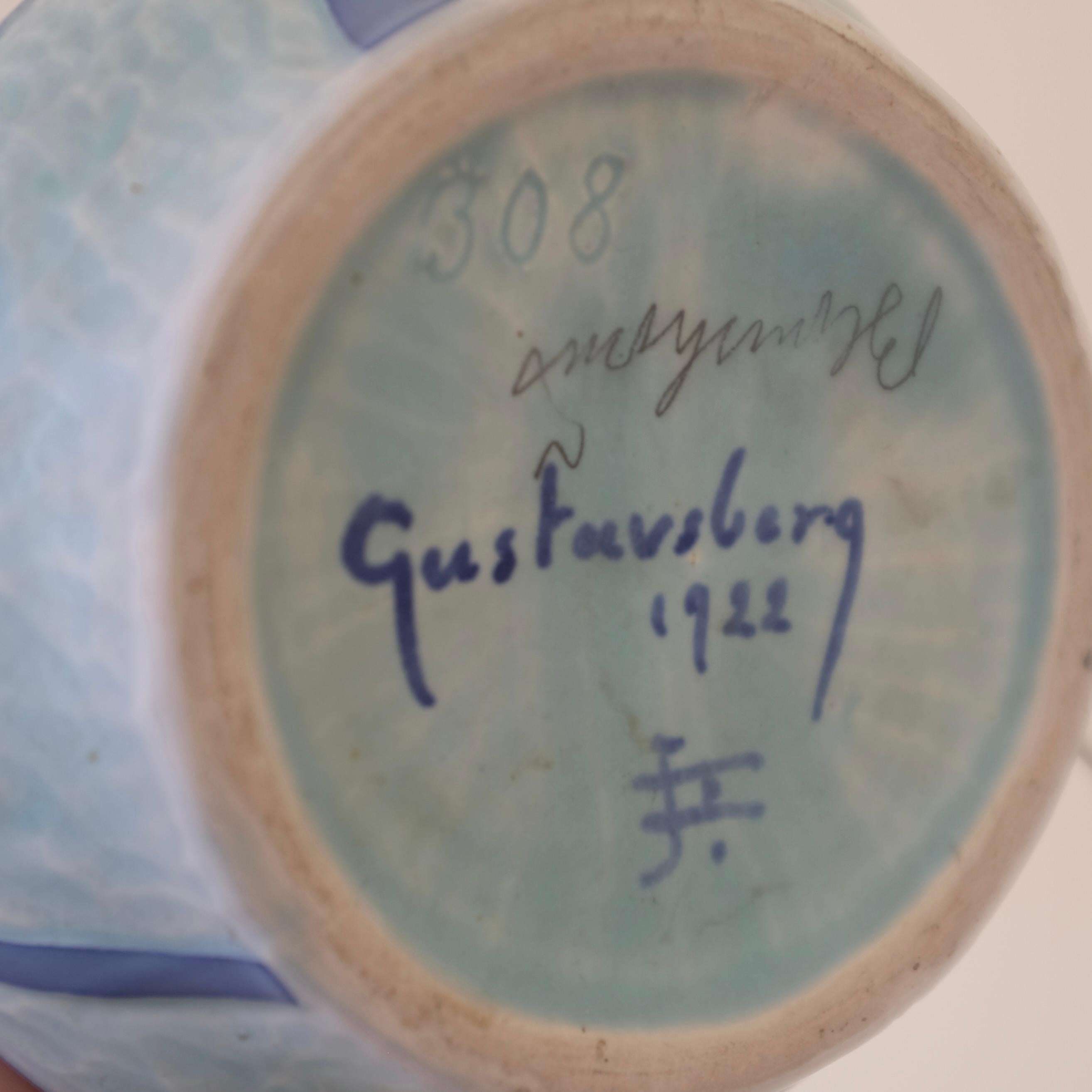 Fait main 1922 Lampe Sgraffito de Josef Ekberg en vente