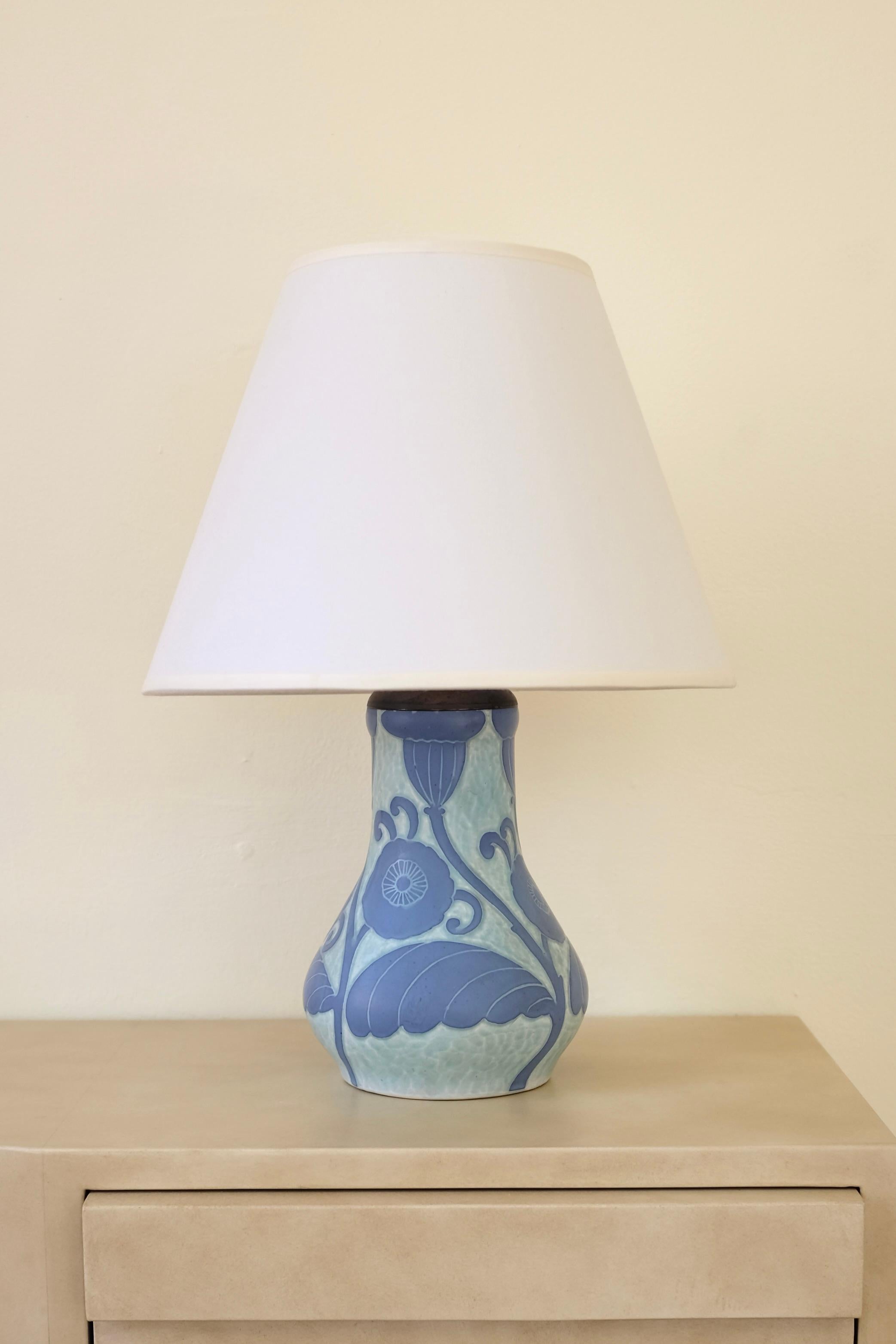 Début du 20ème siècle 1922 Lampe Sgraffito de Josef Ekberg en vente
