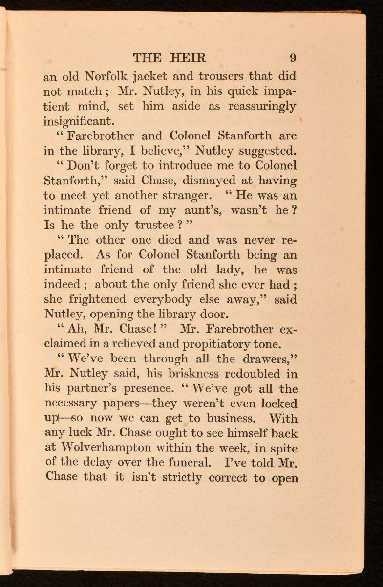 Paper 1922 The Heir For Sale