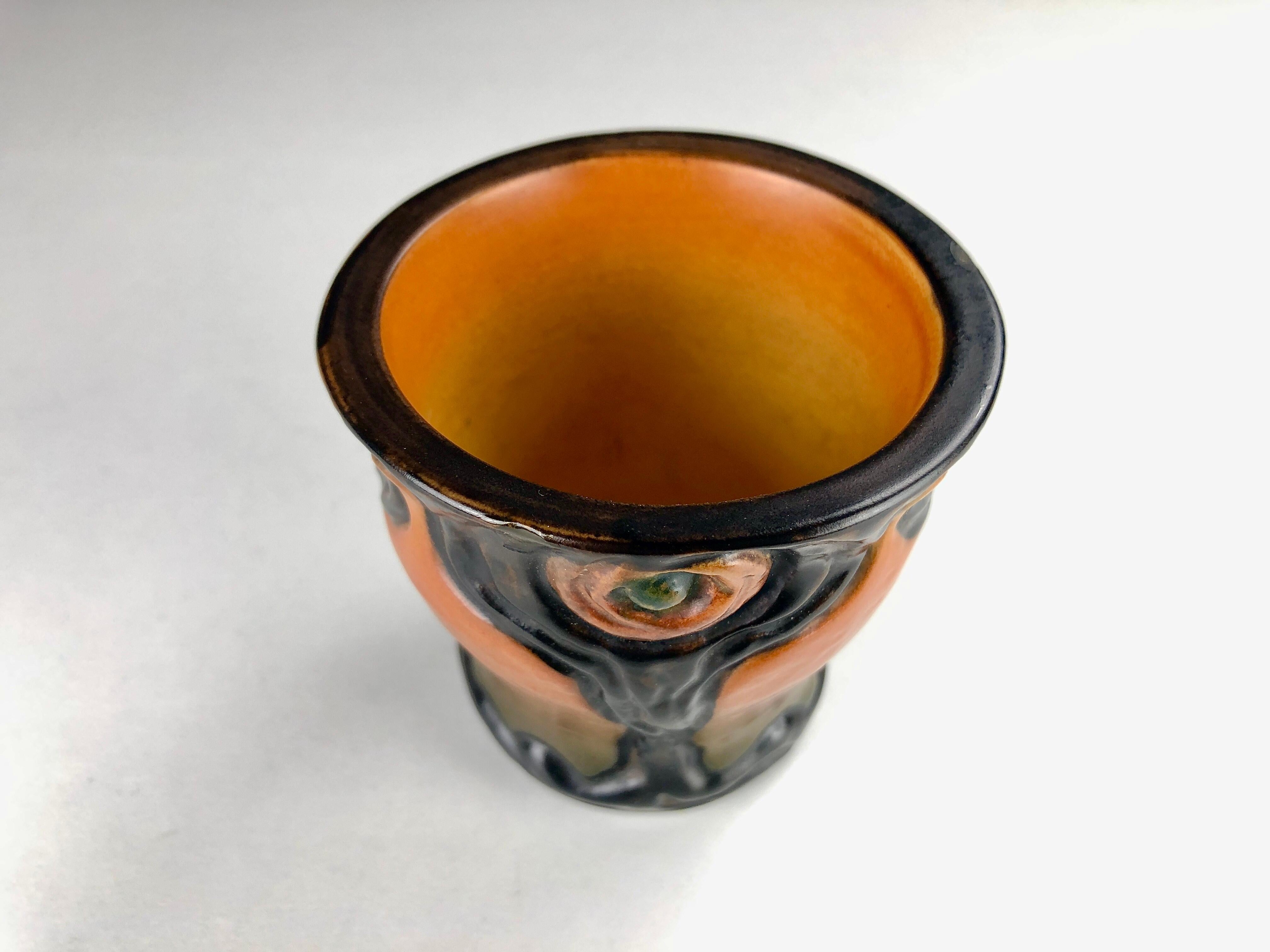 20th Century 1920's Hand-Crafted Small Danish Art Nouveau Vase or Bowl by P. Ipsens Enke For Sale