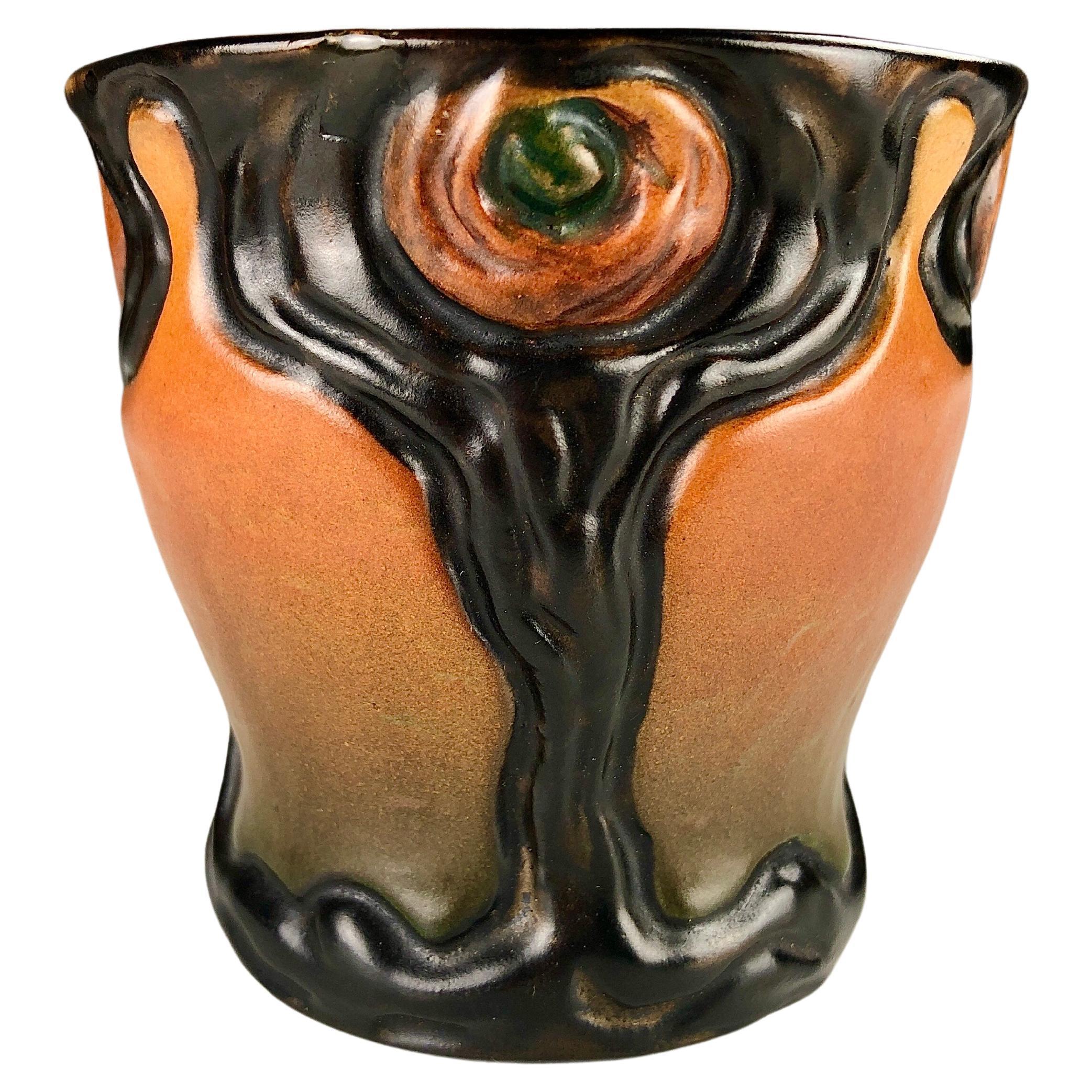 1920's Hand-Crafted Small Danish Art Nouveau Vase or Bowl by P. Ipsens Enke For Sale
