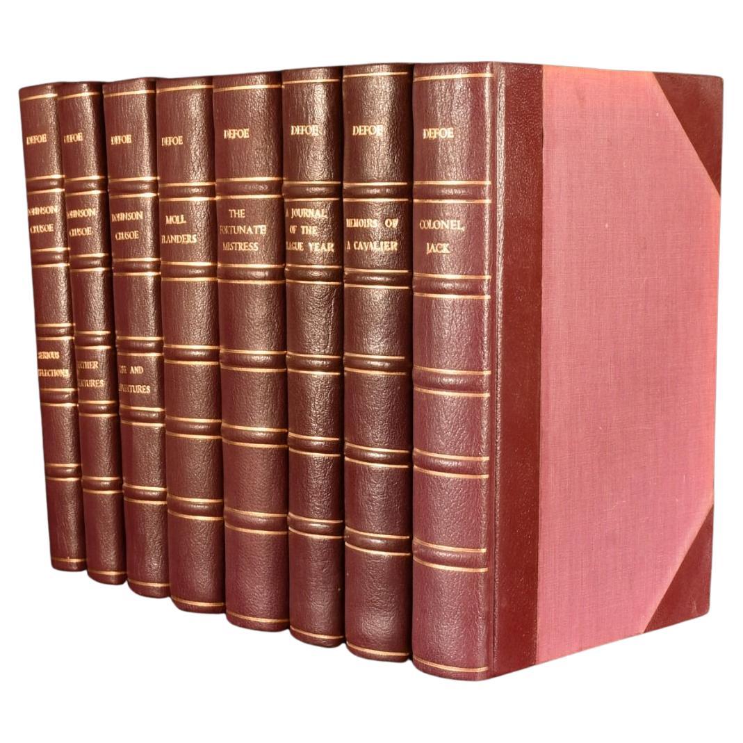 1923-27 Eight Volumes of Limited Edition Works by Daniel Defoe For Sale