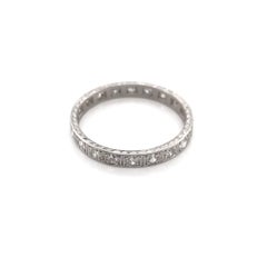 "1923" Antique Diamond Eternity Platinum Band