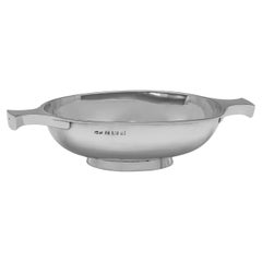 1923 Birmingham Sterling Silver Oval Quaich by Deakin & Francis, 3.69 ozt