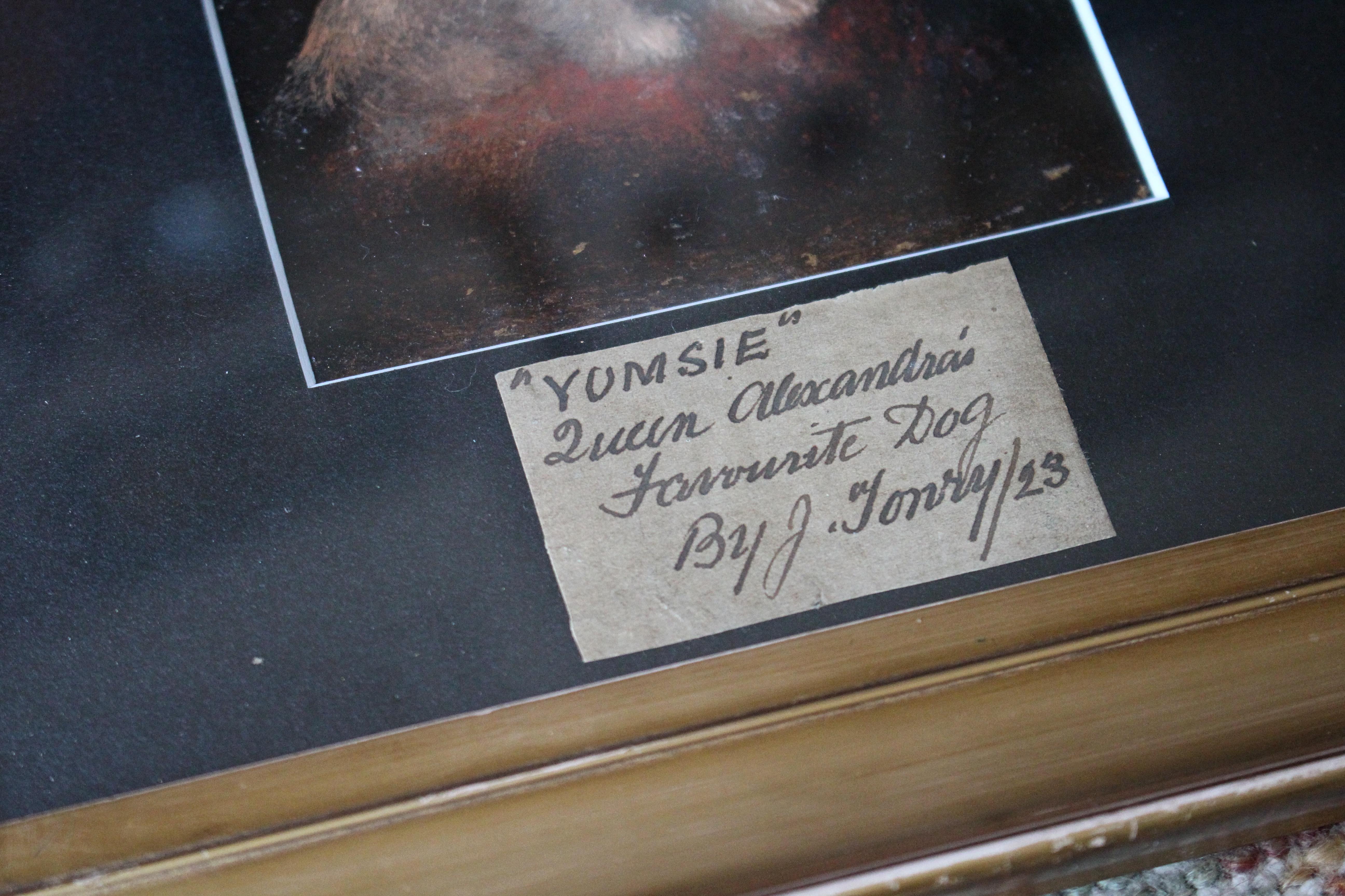1923 English School J.Tonry 'Yumsie' & 'Caesar' Huile sur carton Maison de campagne en vente 5