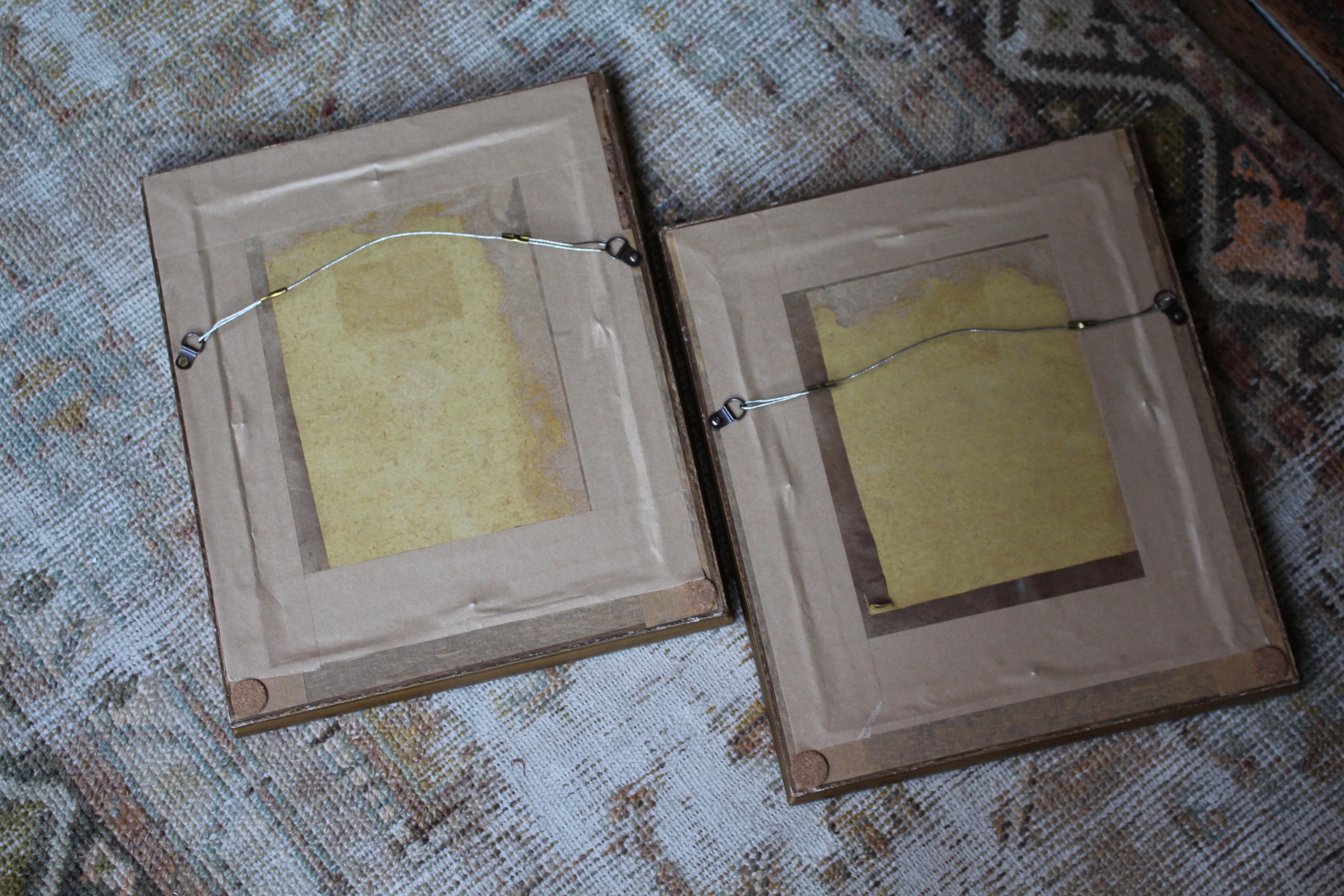 1923 English School J.Tonry 'Yumsie' & 'Caesar' Huile sur carton Maison de campagne en vente 9