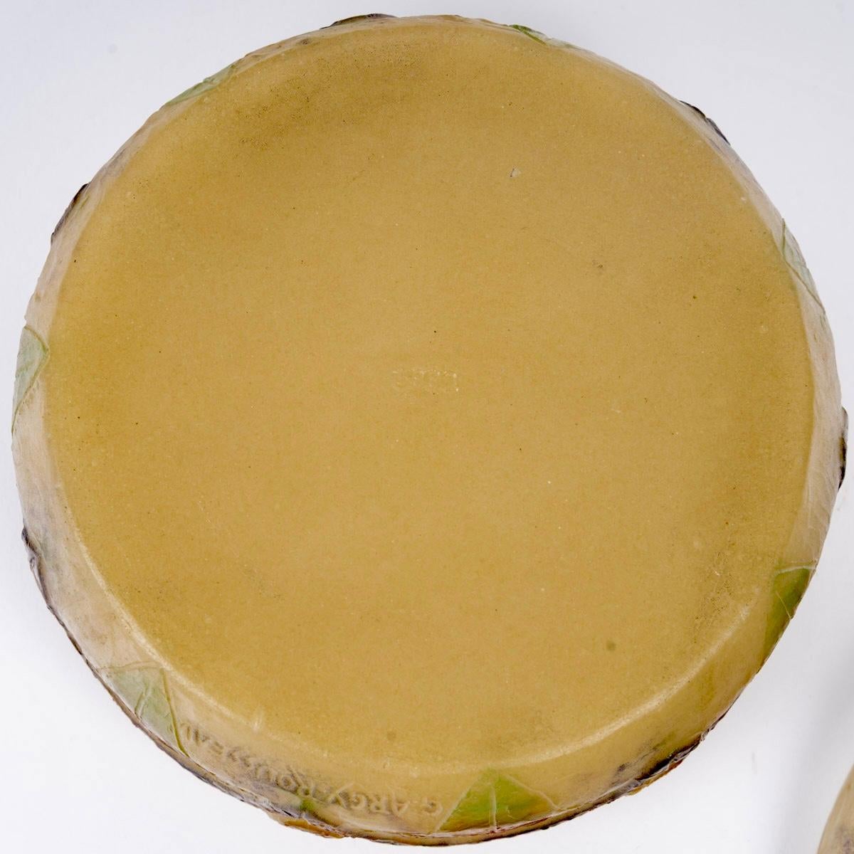 1923 Gabriel Argy Rousseau - Box Masques Maks Glass Pate De Verre In Good Condition In Boulogne Billancourt, FR