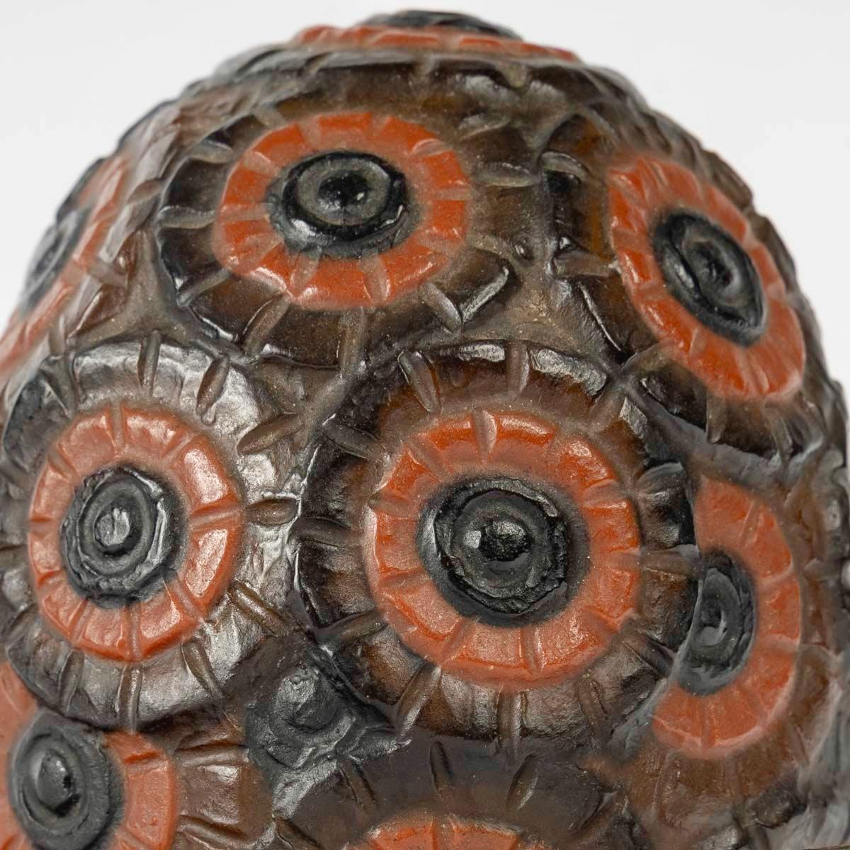 1923 Gabriel Argy-Rousseau Lámpara de noche Bouquet de Fleurs Pate Verre Vidrio Moldeado en venta