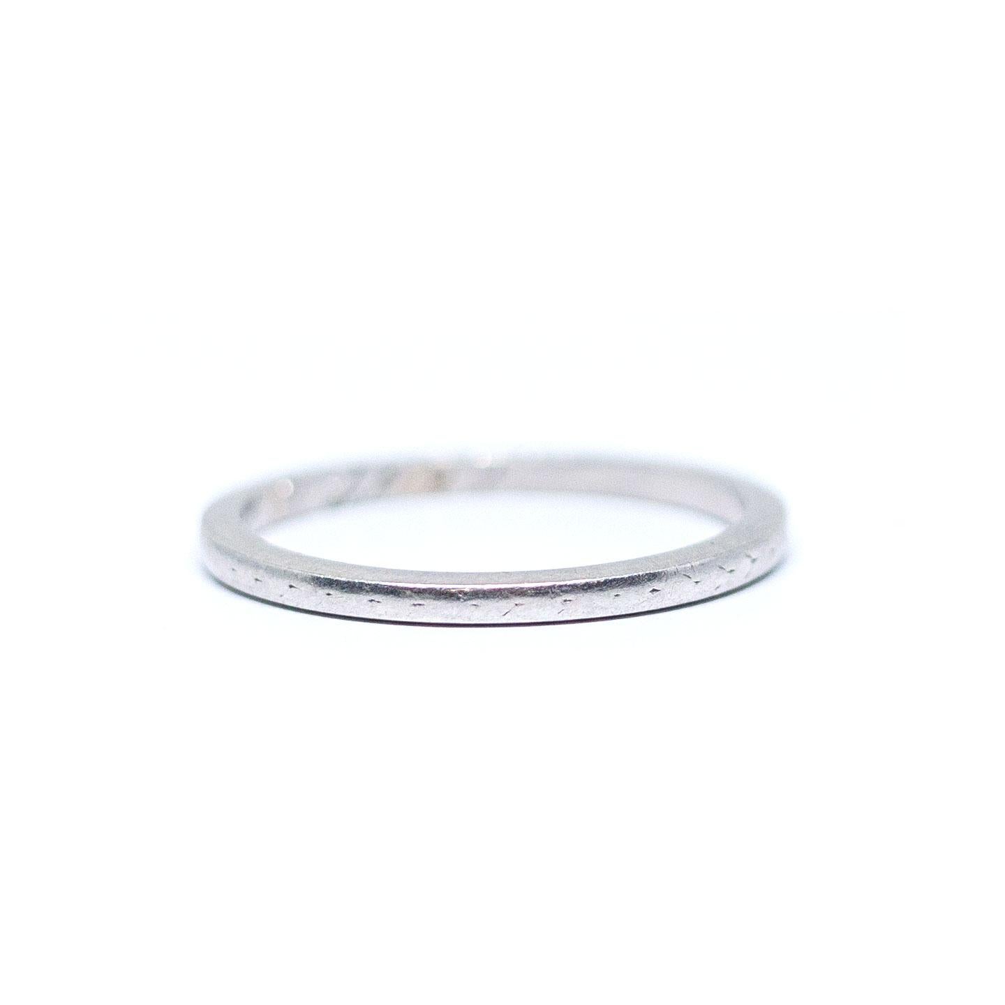 platinum vintage wedding band